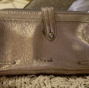 The Sak convertible bronze phone wallet